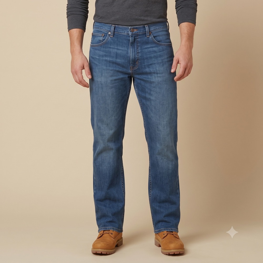 Wrangler Five Star Performance Series Regular Fit Jeans Mens 44x29 Flex Blue EUC